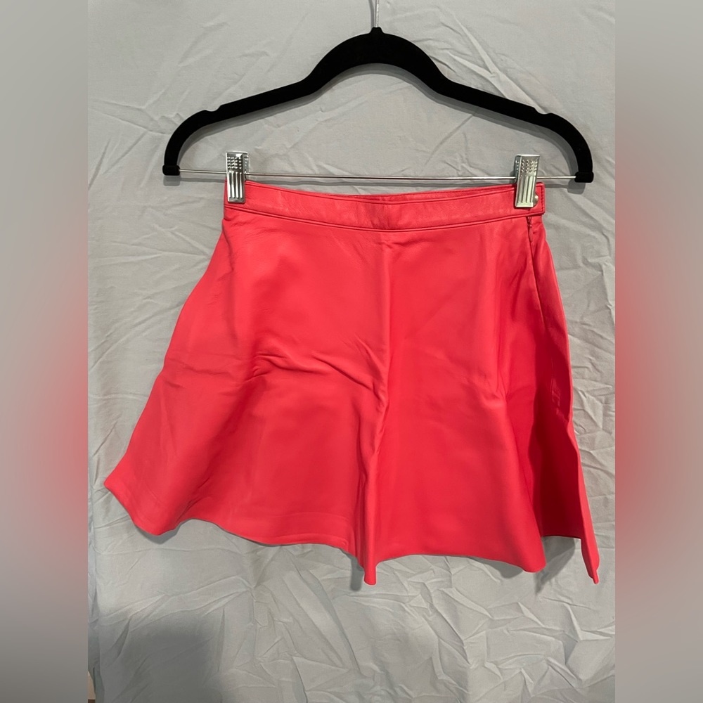 Original American Apparel Pink Leather Skirt S
